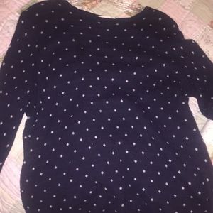 Patterned blue sweater